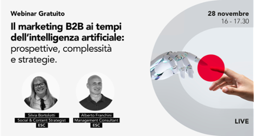 Il marketing B2B ai tempi dell’intelligenza artificiale: prospettive, complessità e strategie | Webinar